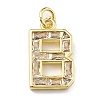 Brass Micro Pave Cubic Zirconia Pendants KK-V014-01G-02-1