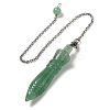 Natural Green Aventurine Pointed Dowsing Pendulums G-F758-F03-P-1