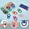 20Pcs 10 Colors Spray Printed Alloy Swivel Clasps FIND-SC0017-41-4