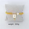 Bohemian Style Brass Rectangle Charm Bracelets FS-WG04134-01-1
