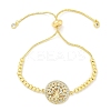 Mother's Day Brass Micro Pave Cubic Zirconia Silder Bracelets for Women LS-BJEW-S158-01G-B-4
