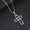 201 Stainless Steel Pendant Necklaces NJEW-D307-02P-D-1