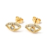 Eye Brass Micro Pave Clear Cubic Zirconia Stud Earrings EJEW-A135-01G-4