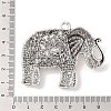 Tibetan Style Alloy Elephant Big Pendants TIBEP-Q043-280-RS-3