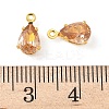 Brass Micro Pave Cubic Zirconia Charms KK-S336-02G-E-3