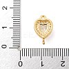 Brass Pave Cubic Zirconia Connector Charms KK-Z072-06G-02-3