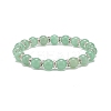 Natural Green Aventurine Beaded Stretch Bracelet BJEW-JB08483-02-1