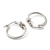Non-Tarnish 304 Stainless Steel Knot Hoop Earrings EJEW-F319-06P-2
