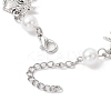 Ocean Series Alloy Shape Shell & Starfish Link Bracelets BJEW-JB11840-01-4