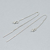 925 Sterling Silver Ear Thread Findings X-STER-T002-192S-1