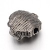Tibetan Style Alloy Lion Head Beads X-TIBEB-E073-01B-2