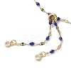 304 Stainless Steel Enamel Dapped Chains Slider Bracelets Making AJEW-JB01293-4