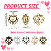 100Pcs 5 Colors Tibetan Style Alloy Pendants FIND-PH0023-07-2
