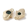 Brass Micro Pave Cubic Zirconia Charms KK-G491-27G-01-2
