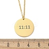304 Stainless Steel Number 11:11 Pendant Necklaces LS-NJEW-NH0002-01G-05-3