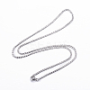 Non-Tarnish 304 Stainless Steel Curb Chain Necklaces LS-NJEW-K099-04P-1
