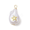 ABS Plastic Imitation Pearl Pendants PALLOY-JF02600-01-3