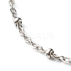 304 Stainless Steel Paperclip & Satellite Chains Bracelet Set X-BJEW-JB06524-5