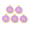 Golden Plated Alloy Enamel Charms ENAM-S118-10S-2