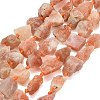 Raw Rough Natural Gold Spot Sunstone Beads Strands G-A322-B10-01-2