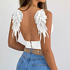 2 Pairs 2 Style Angel Wing Polyester Embroidery Lace Appliques DIY-FG0003-89B-4