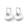 Flat Round Brass Hoop Earrings for Women EJEW-U055-02S-2