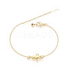 Adjustable Brass Beaded Slider Bracelets for Women BJEW-T022-20G-6