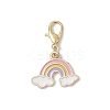Rainbow Alloy Enamel Pendant Decorations HJEW-JM04116-4
