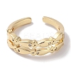 Brass Micro Pave Cubic Zirconia Cuff Rings RJEW-G310-03G-2