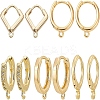 10pcs 5 styles Brass Huggie Hoop Earring Findings KK-WR0001-27-1