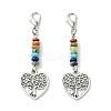 Alloy Tree of Life Pendant Decorations HJEW-JM01383-03-1