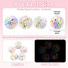 5Pcs Handmade Luminous Polymer Clay Rhinestone Fancy Beads CLAY-YW0002-51-2