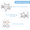 10Pcs 2 Colors Alloy Rhinestone Hair Clips PHAR-HS0001-03-4