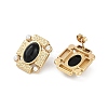 Ion Plating(IP) 304 Stainless Steel Rectangle Stud Earrings EJEW-Z068-30G-01-2