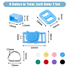 64Pcs 25 Style Rectangle Shape Plastic Buckle Clasps FIND-DC0004-63-2