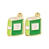 Golden Plated Alloy Enamel Pendants ENAM-Z017-12G-02-1