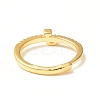 Clear Cubic Zirconia Initial Letter Adjustable Ring RJEW-C052-01G-J-3