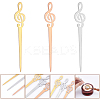Unicraftale 3Pcs 3 Colors Stainless Steel Sealing Wax Mixing Stirrers STAS-UN0040-10-5