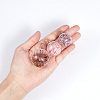 6Pcs 3 Style Chunky Glass Ball Wishing Bottle Ornament AJEW-DR0001-06-3