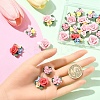 20Pcs 5 Styles Handmade Porcelain Cabochons PORC-YW0001-19-4