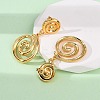 304 Stainless Steel Vortex Spiral Dangle Stud Earrings EJEW-L304-01G-3