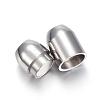 Tarnish Resistant 304 Stainless Steel Magnetic Clasps with Glue-in Ends STAS-E113-28P-2