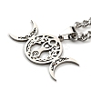 Non-Tarnish 201 Stainless Steel Triple Goddess Pendant Necklaces NJEW-G115-10P-2