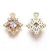 Golden Tone Brass Pendants GLAA-R212-16C-2