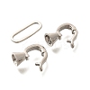 Rack Plating Brass Fold Over Clasps KK-H508-05P-2