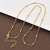 2MM Brass Column Satellite Chain Necklaces for Women NJEW-B148-03G-2