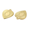 Ion Plating(IP) 304 Stainless Steel Pendant Cabochon Settings STAS-L020-019G-2