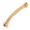 304 Stainless Steel Curved Tube Beads STAS-M061-04G-2
