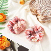 2Pcs 2 Styles Chic Solid Color French Satin Pigtail Hair Tie for Elegant Hairstyles OHAR-TA0001-09-5