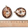 Electroplate Natural Shell Pendants KK-F882-03G-3